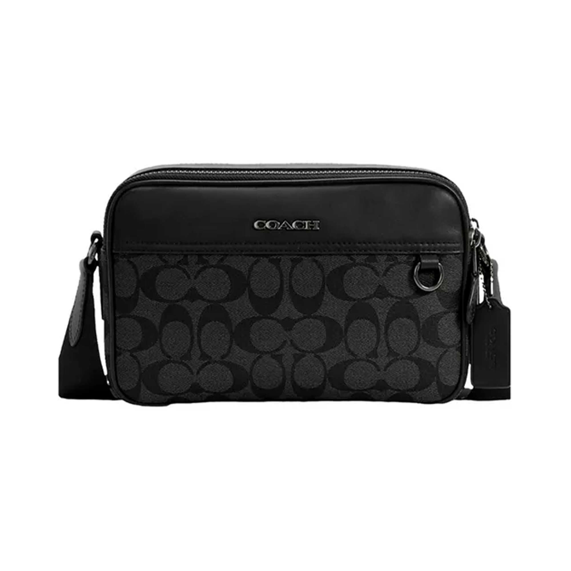 Foto 2 pulgar | Bolso Coach Crossbody Graham Signature Canvas C4149 Color Negro