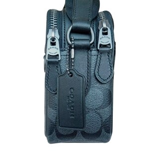 Foto 3 | Bolso Coach Crossbody Graham Signature Canvas C4149 Color Negro