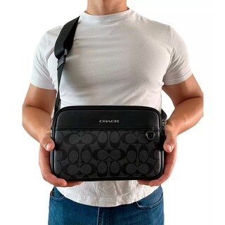 Foto 5 | Bolso Coach Crossbody Graham Signature Canvas C4149 Color Negro