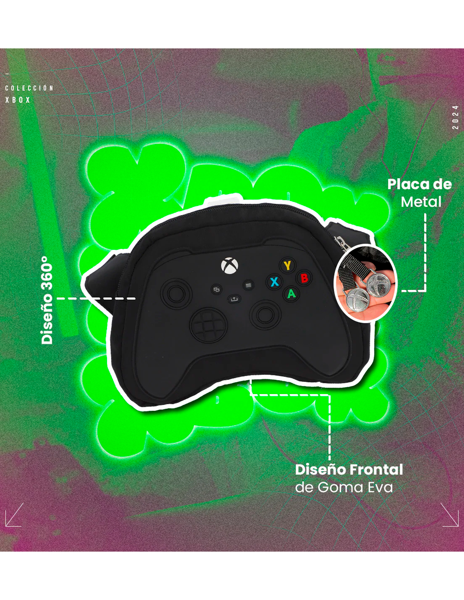 Foto 4 | Cangurera Estuchera Negra Xbox Forma De Control Original