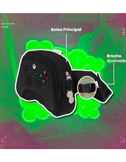 Foto 5 | Cangurera Estuchera Negra Xbox Forma De Control Original