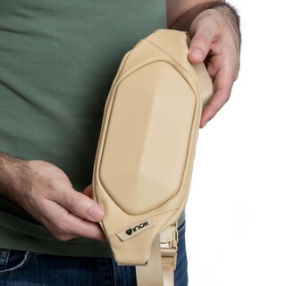 Foto 8 | Mochila Bandolera Pequeña Inok M-12, Antirrobo, Impermeable Y Ligera Para Hombre/mujer, Cangurera Color Beige 500 Ml