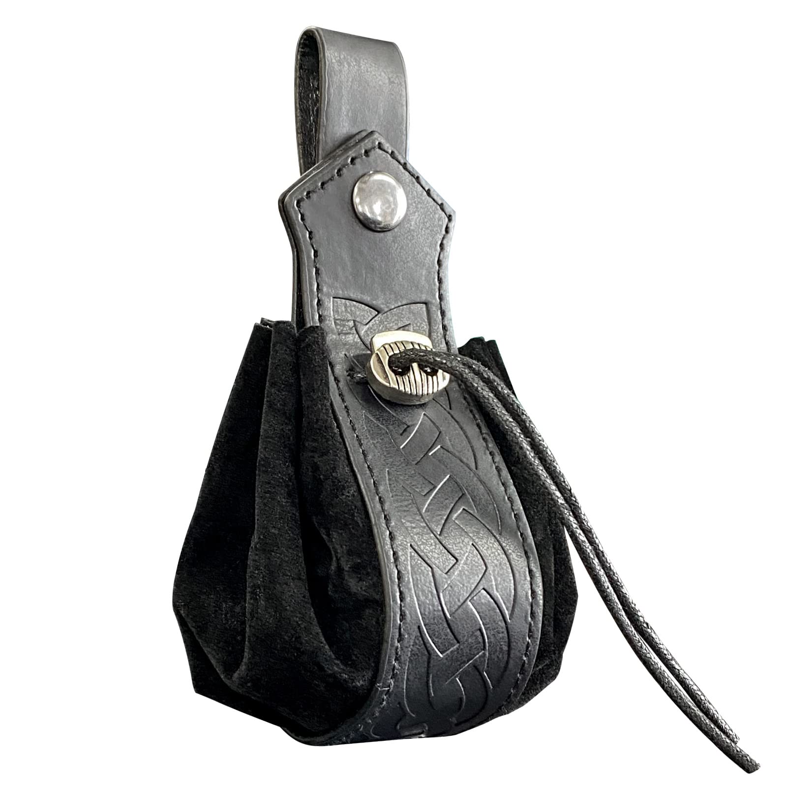 Foto 2 pulgar | Monedero Yougeetu Steampunk Estilo Vikingo Bolsa Medieval Negra - Venta Internacional.