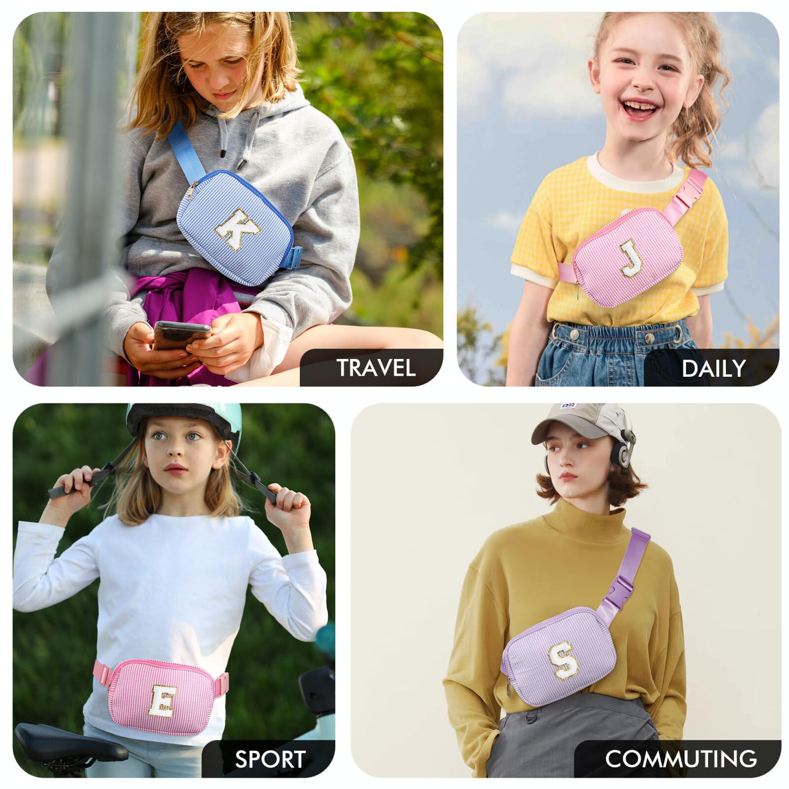 Foto 6 pulgar | Bandolera Yoolife Con Inicial Personalizada Morada Para Niñas - Venta Internacional.