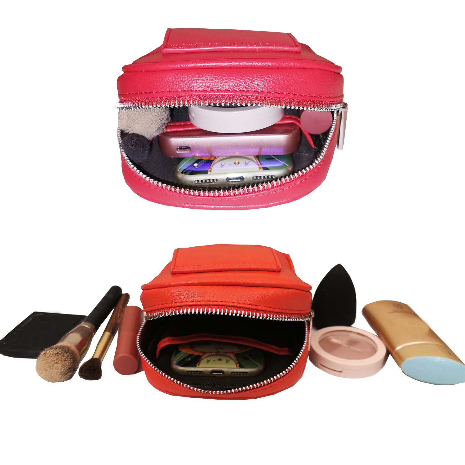 Foto 6 pulgar | Riñonera Larswon De Piel Sintética Roja Para Mujer - Venta Internacional.