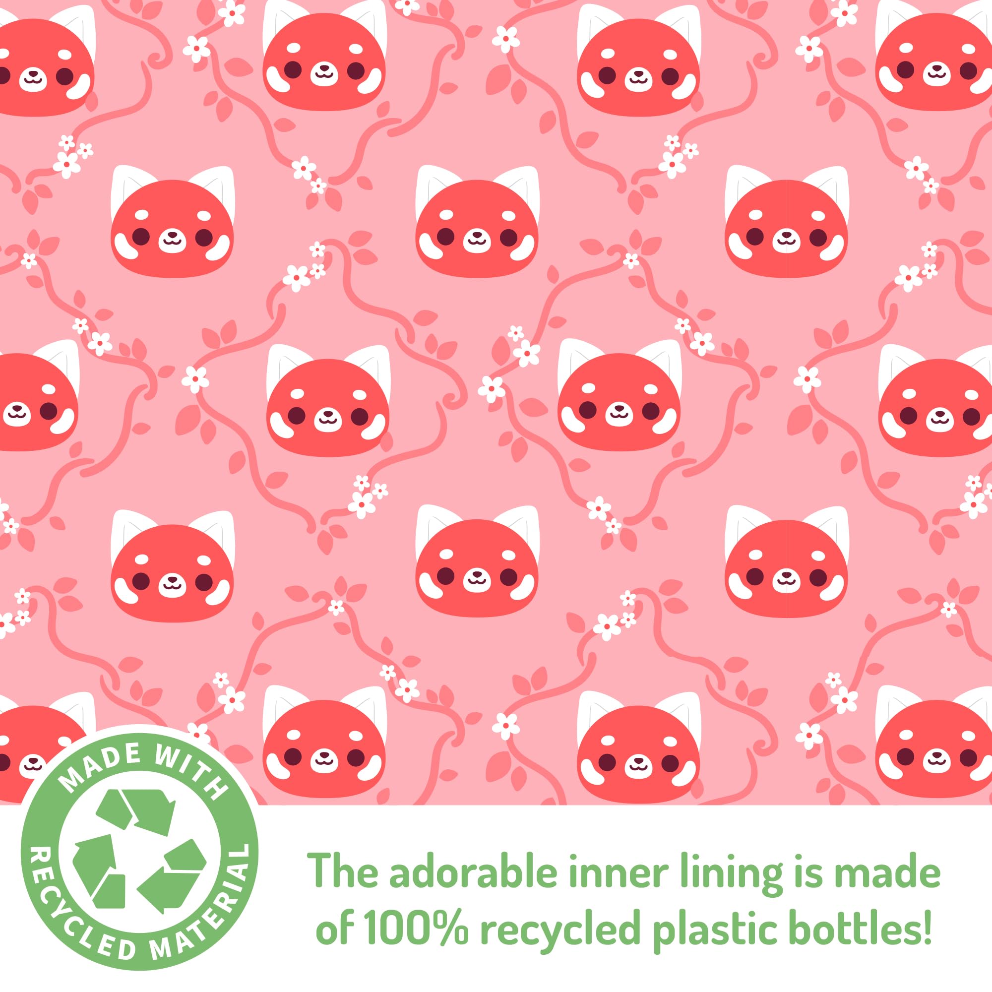Foto 5 | Riñonera De Peluche Teeturtle Plushiverse Red Panda Kawaii - Venta Internacional.