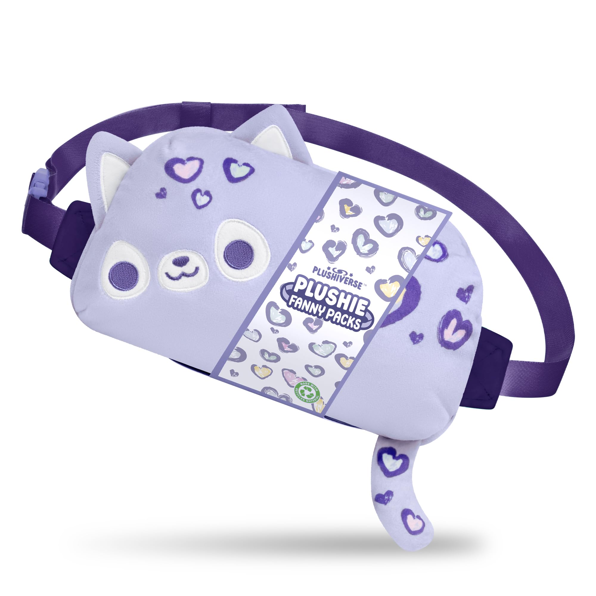Fanny Pack Teeturtle De Felpa Con Forma De Corazón Morado, Unisex - Venta Internacional.