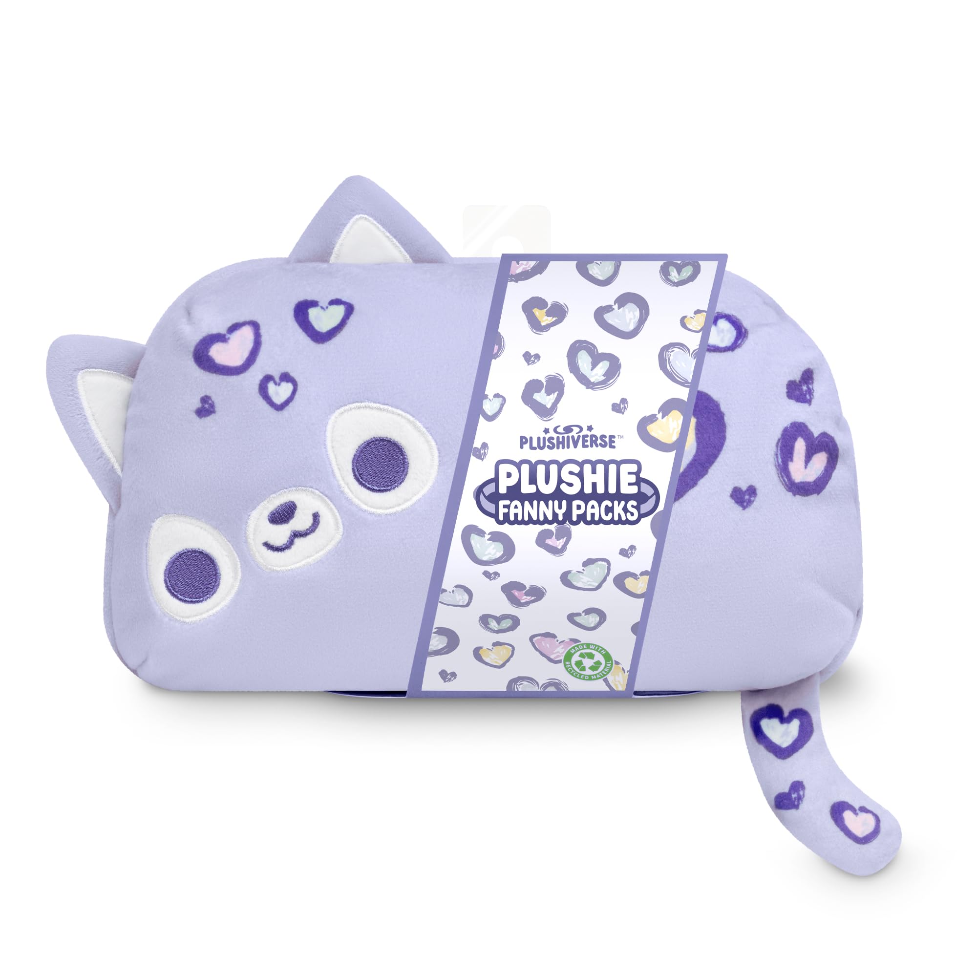 Foto 2 | Fanny Pack Teeturtle De Felpa Con Forma De Corazón Morado, Unisex - Venta Internacional.