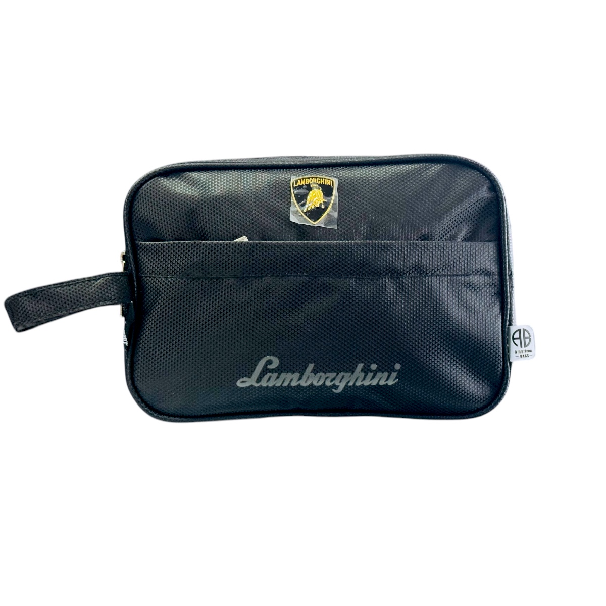 Foto 2 pulgar | Bolso Neceser De Mano Para Caballero Bandolera Lamborghini Negra
