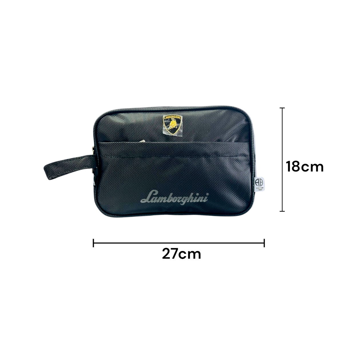 Foto 3 pulgar | Bolso Neceser De Mano Para Caballero Bandolera Lamborghini Negra