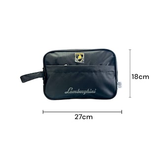 Foto 2 | Bolso Neceser De Mano Para Caballero Bandolera Lamborghini Negra