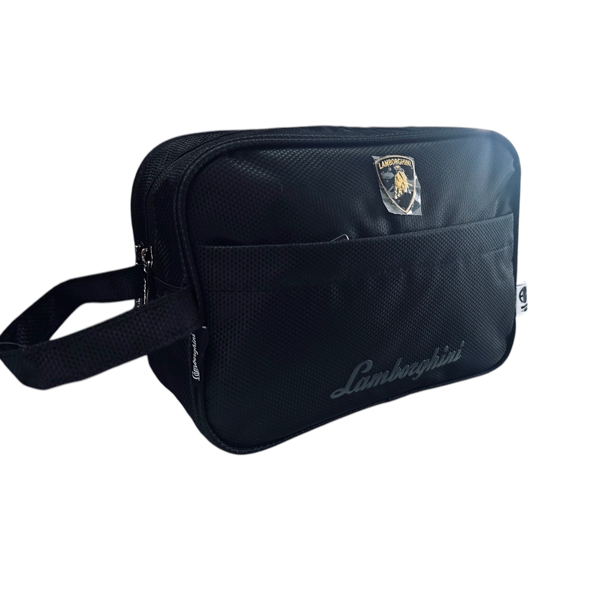 Foto 5 pulgar | Bolso Neceser De Mano Para Caballero Bandolera Lamborghini Negra