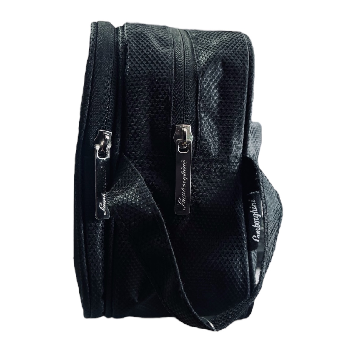 Foto 9 pulgar | Bolso Neceser De Mano Para Caballero Bandolera Lamborghini Negra