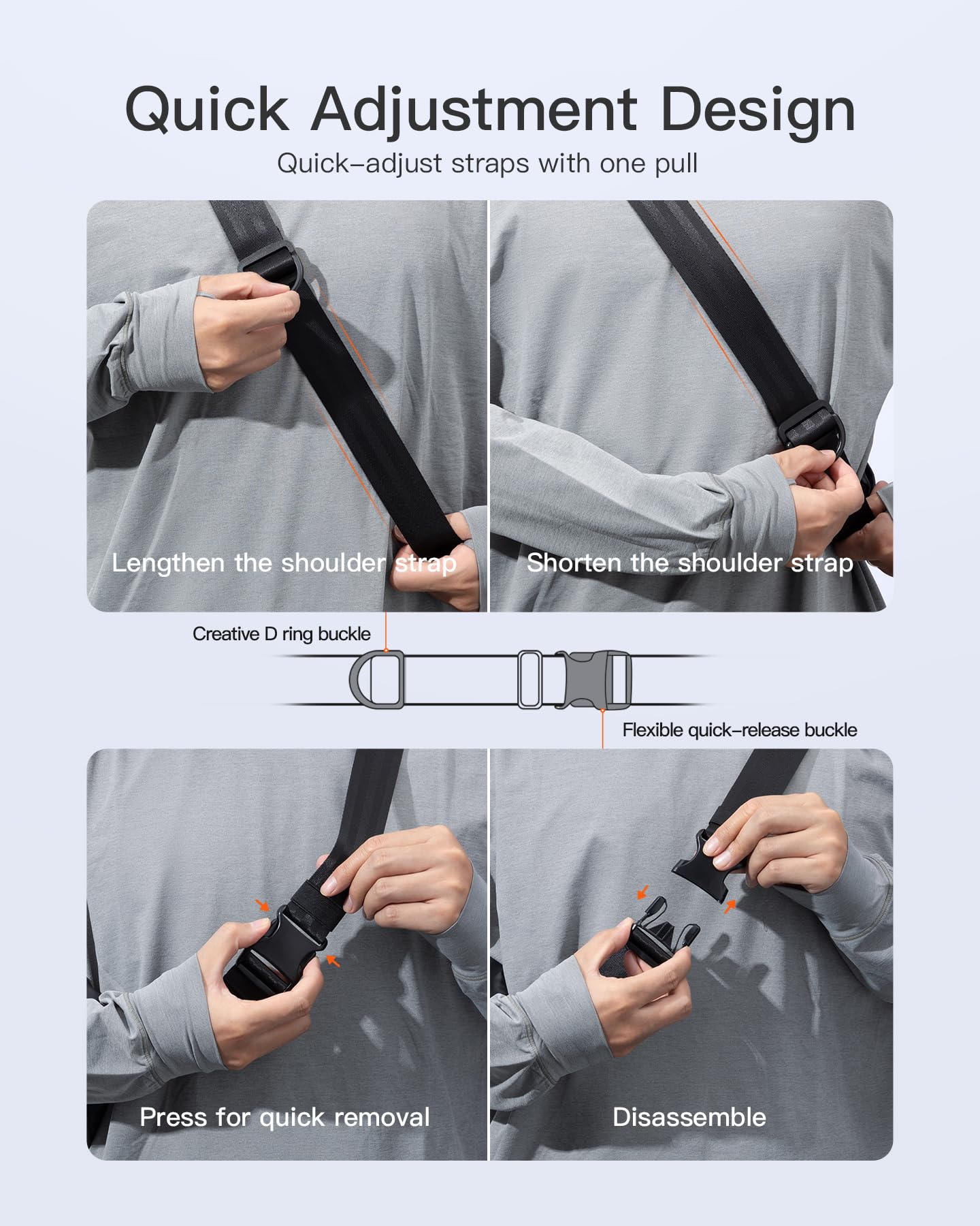 Foto 6 pulgar | Bandolera Inateck X-lite 4l Resistente Al Agua Para Viajes, Color Negro - Venta Internacional.