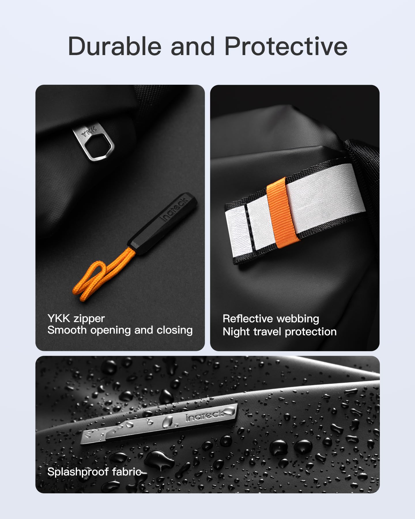Foto 6 | Bandolera Inateck X-lite 4l Resistente Al Agua Para Viajes, Color Negro - Venta Internacional.