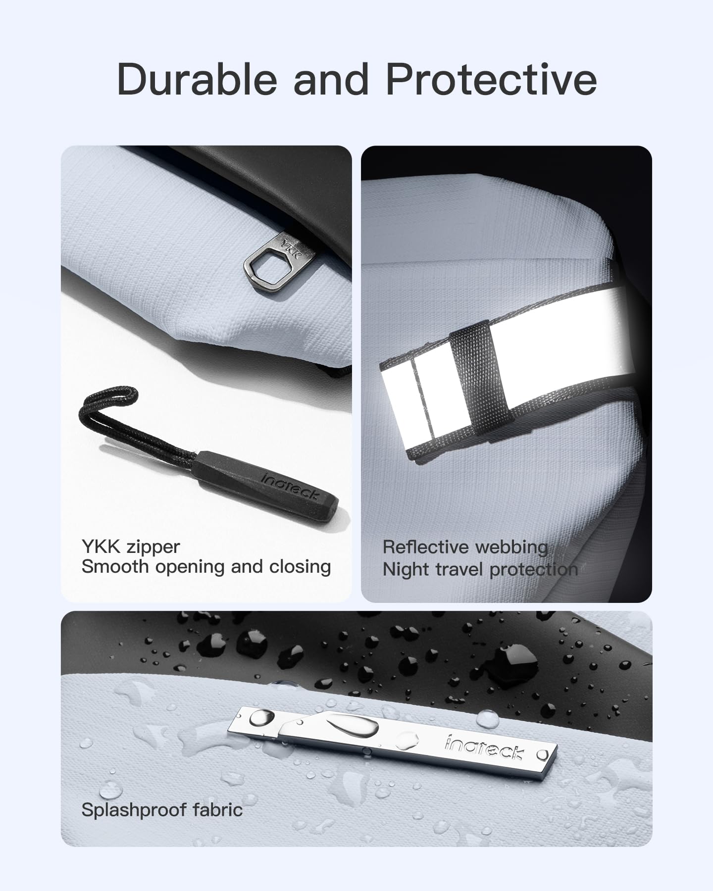 Foto 6 | Bolso Bandolera Inateck X-lite 4l Resistente Al Agua Para Viajes Gris Azul - Venta Internacional.