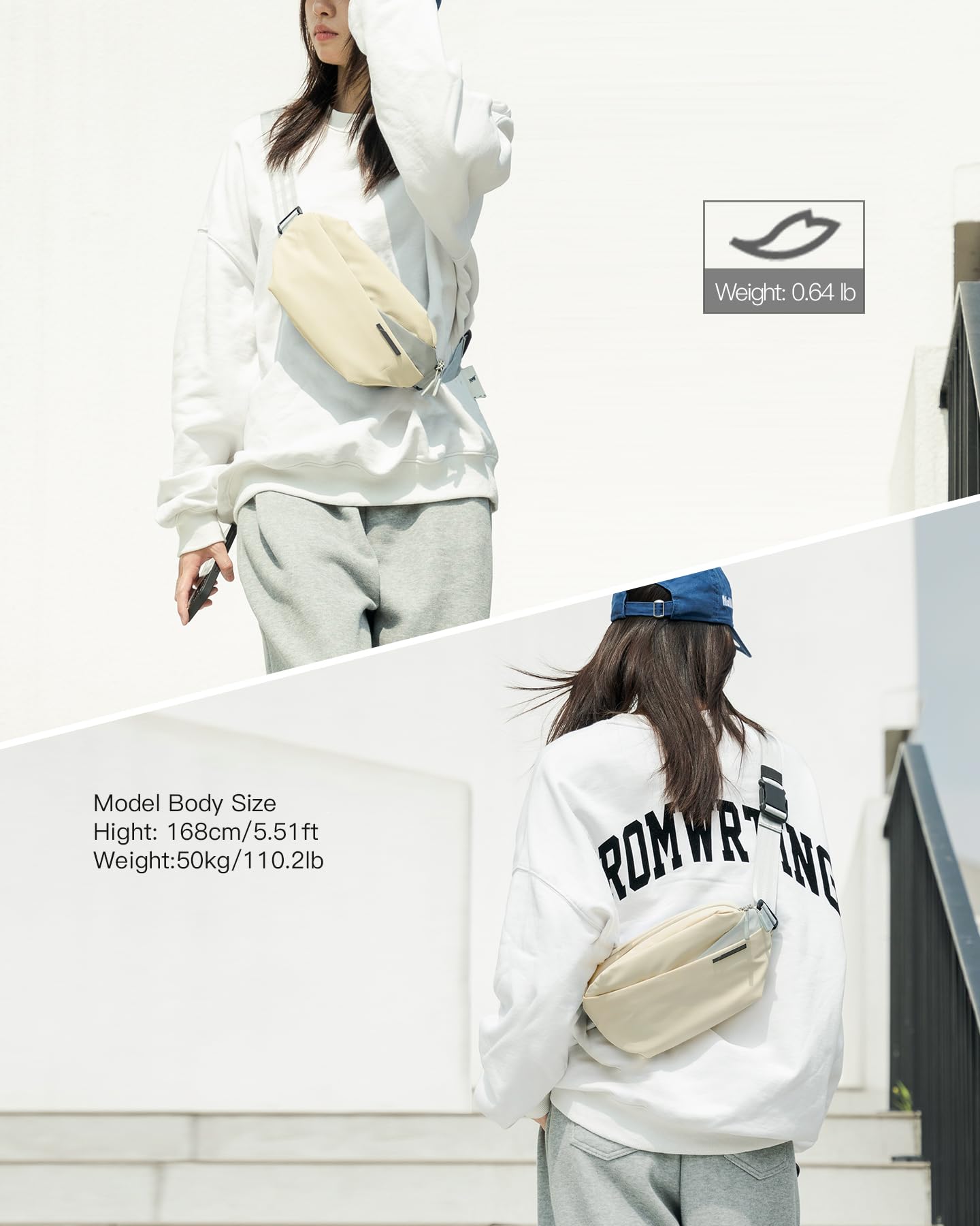 Foto 7 | Bandolera Inateck Bandolera X 3 L Resistente Al Agua, Color Beige - Venta Internacional.