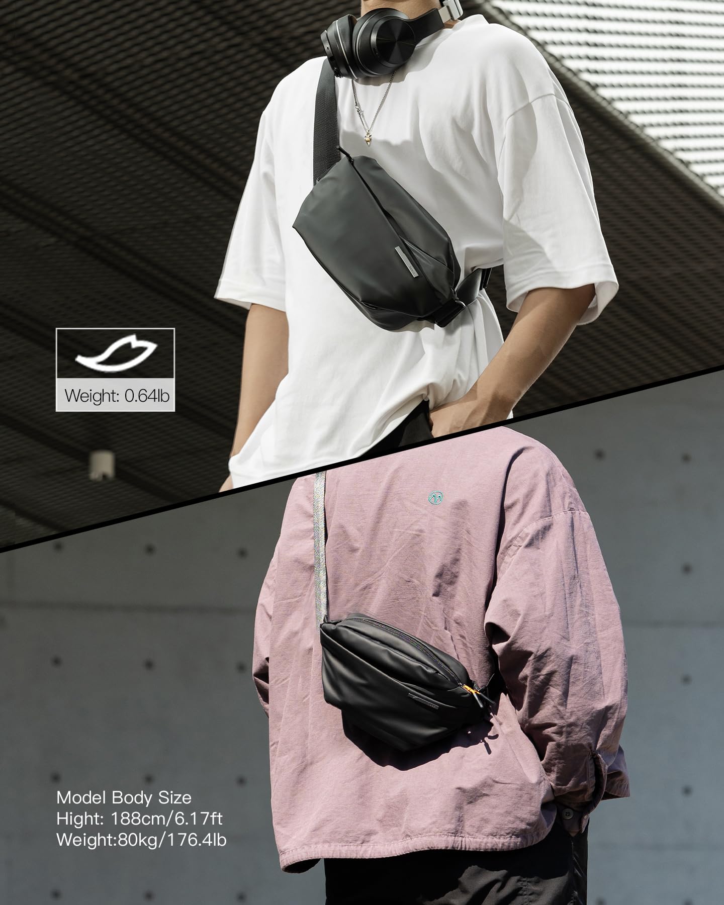 Foto 8 pulgar | Bandolera Inateck Sling Bag X 3l Impermeable Negro - Venta Internacional