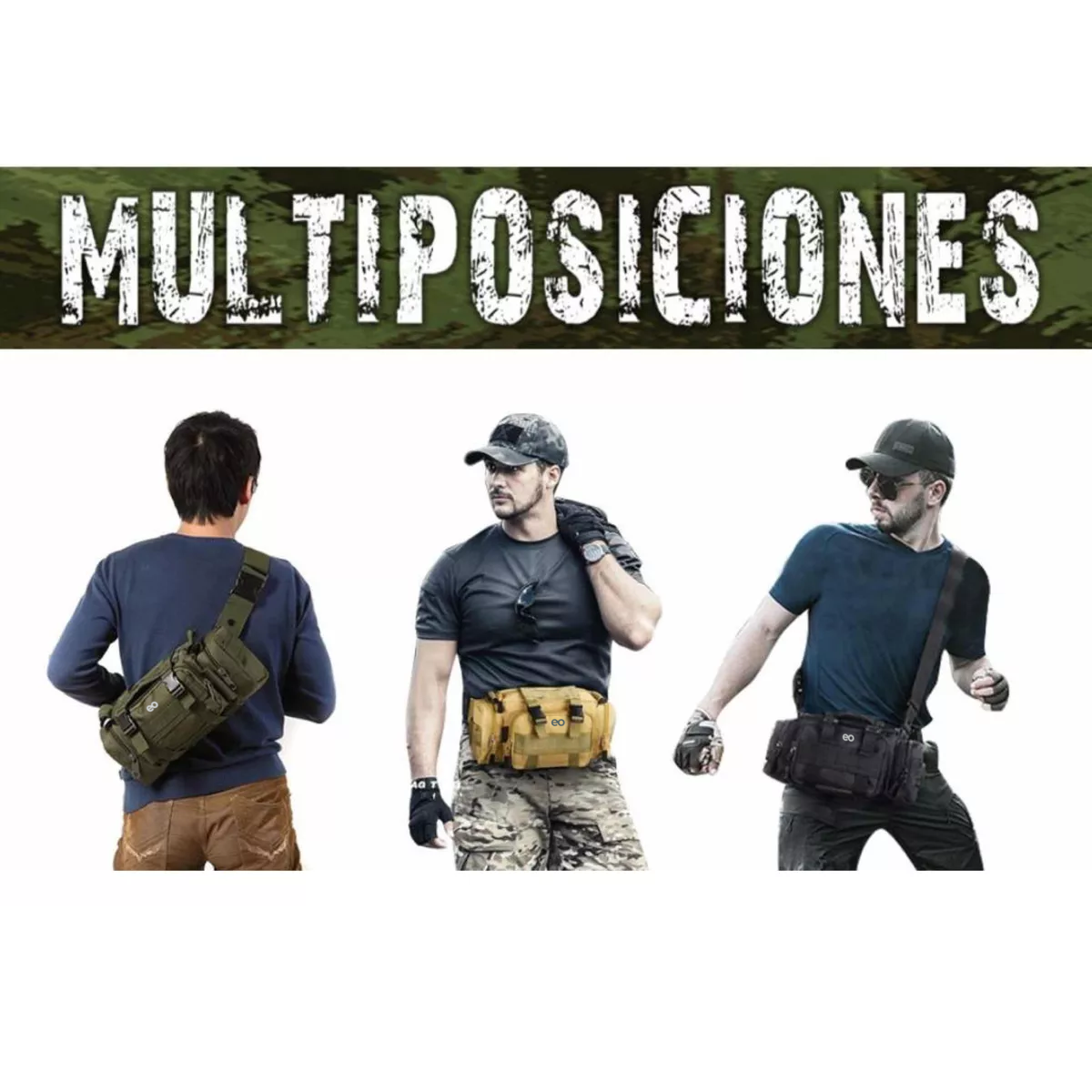 Foto 4 pulgar | Language Mochila Pechera Cangurera Multi Posiciones Táctica Camuflaje Eo Safe Imports Esi-9203-1 Negro