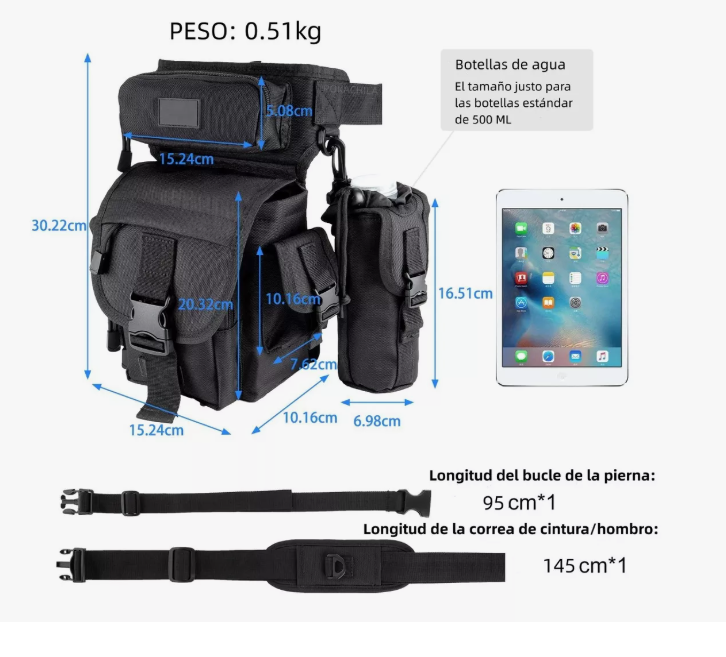 Foto 4 | Bandolera Mochila Xtellar Piernera Táctico Militar Multiuso Campismo Modelo Camouflage