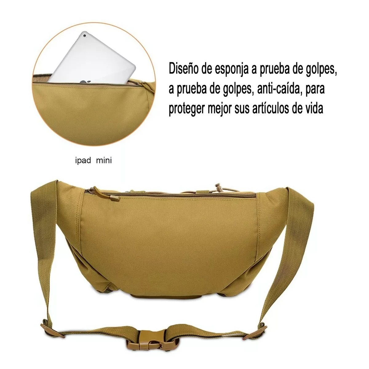 Foto 6 pulgar | Cangurera Tactica Militar Impermeable Riñonera Deportiva Eo Safe Imports Esi-10126-1 Marro