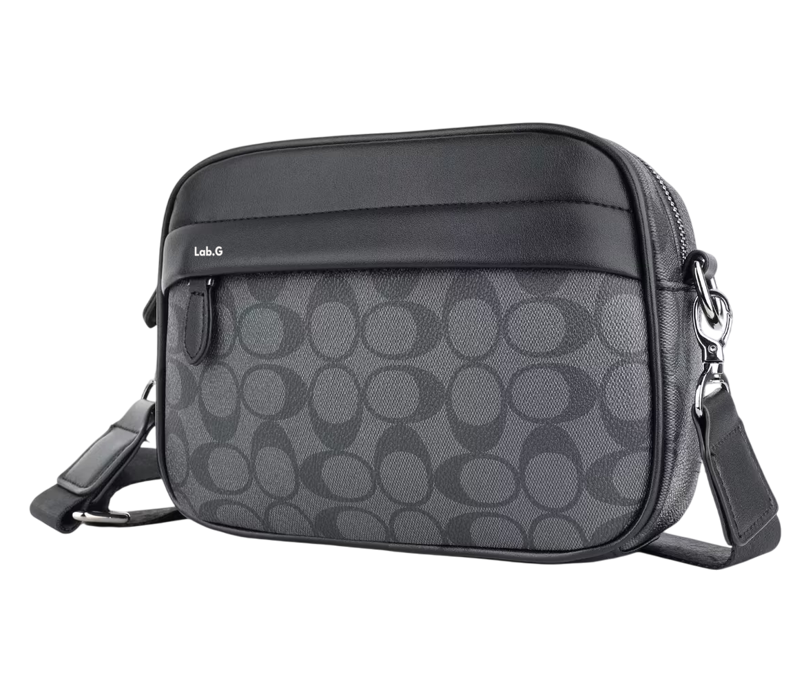 Foto 4 pulgar | Bolso Para Hombre Crossbody Bandolera Maletin Moda Casual Circulos Negro