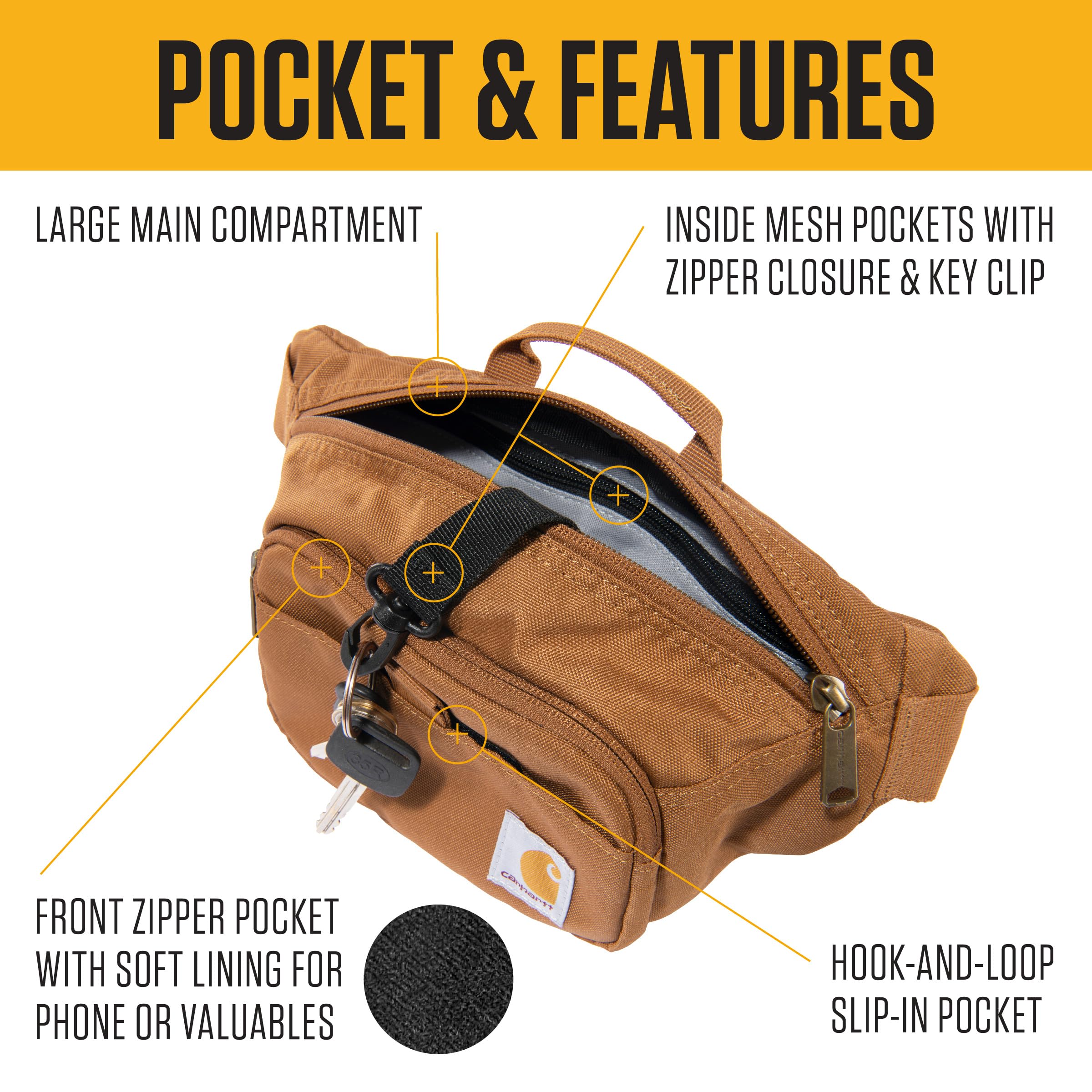 Foto 4 pulgar | Hip Pack Carhartt, Cintura Ajustable, Resistente Al Agua, Color Negro - Venta Internacional.