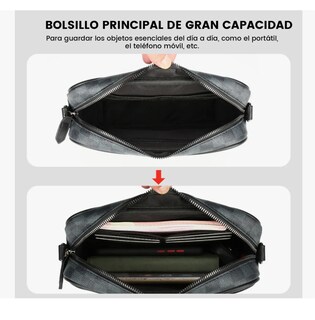 Foto 4 | Bolso Xtellar Crossbody Hombre Bandolera De Cuero Para Lujo Moderno