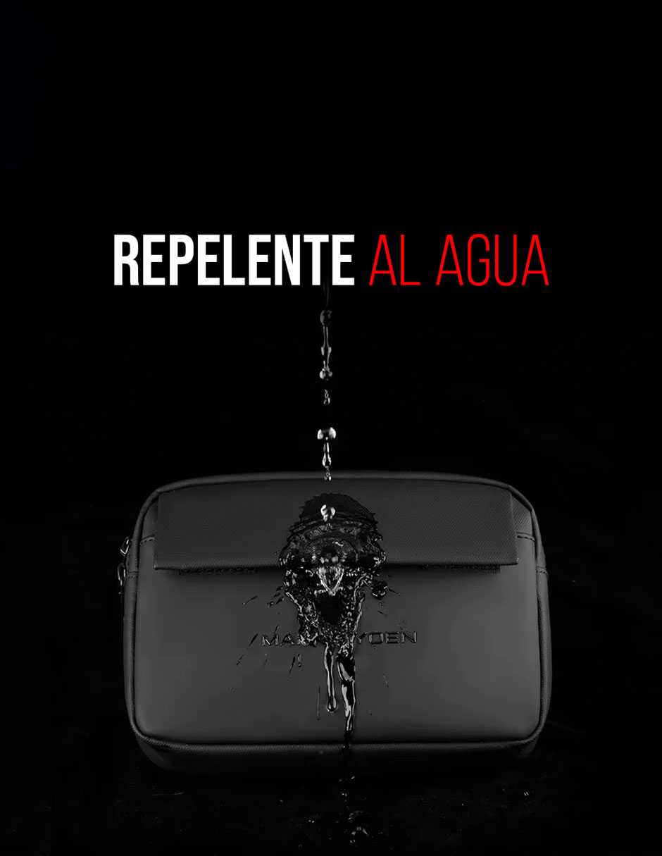 Foto 5 pulgar | Mochila Cruzada Marca Mark Ryden Modelo 8028 Color Negro Pequeña Repelente Al Agua