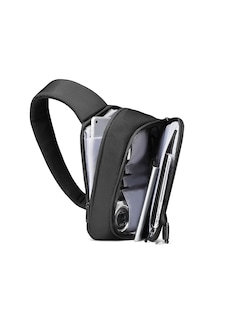 Foto 5 | Mochila Cruzada Futurista Marca Mark Ryden Modelo 8893 Color Negro Repelente Al Agua