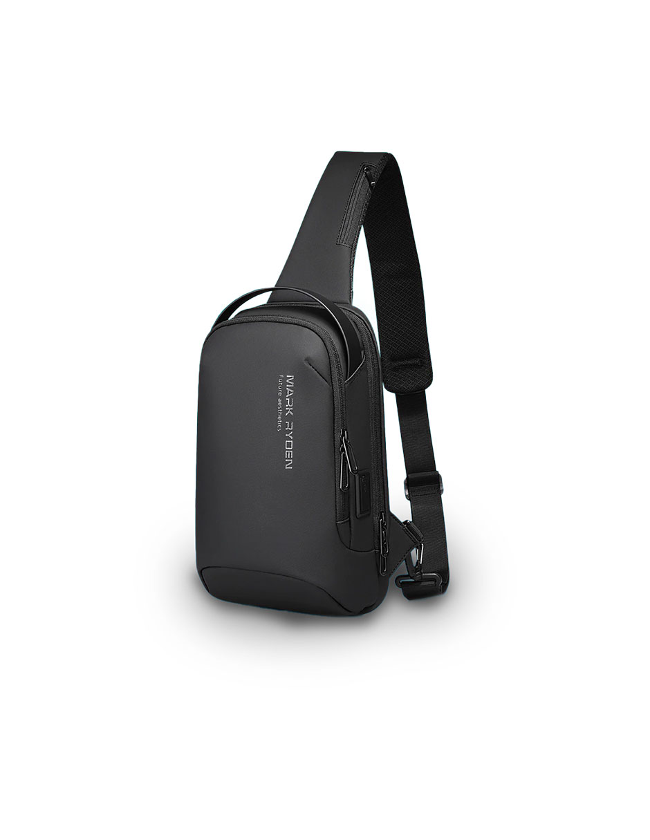Foto 2 pulgar | Mochila Cruzada Urbana Marca Mark Ryden Modelo 7918 Color Negro Repelente Al Agua