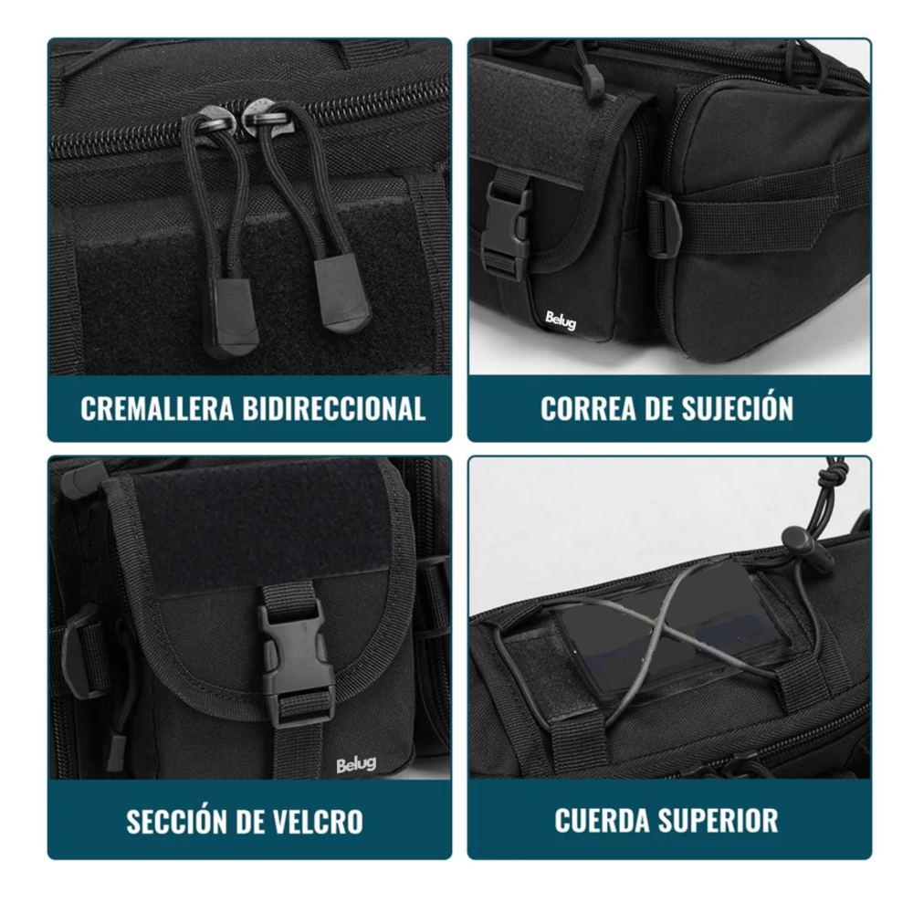 Foto 4 pulgar | Cangurera Táctica Militar Impermeable Riñonera Deportiva Belug, Negro