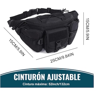 Foto 4 | Cangurera Táctica Militar Impermeable Riñonera Deportiva Belug, Negro
