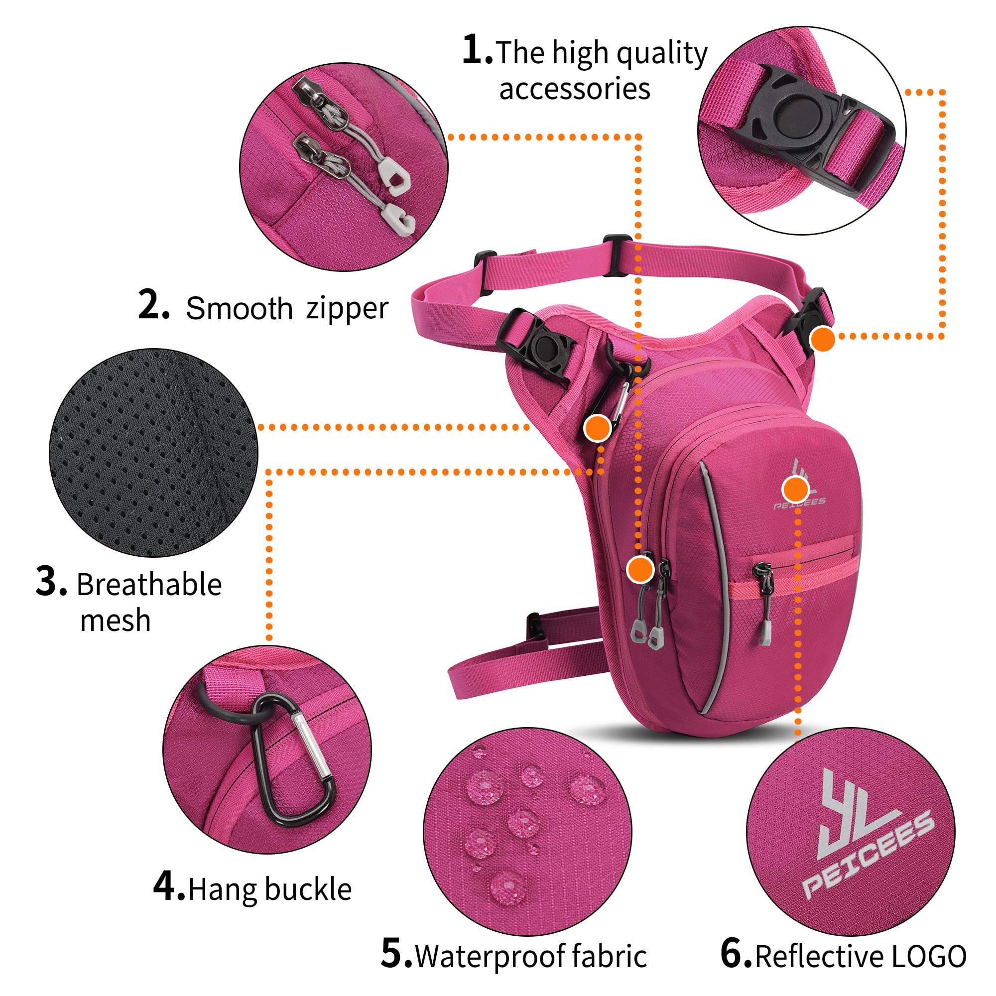 Foto 4 pulgar | Bolso De Pierna De Nailon Impermeable Para Hombre Y Mujer - Venta Internacional.