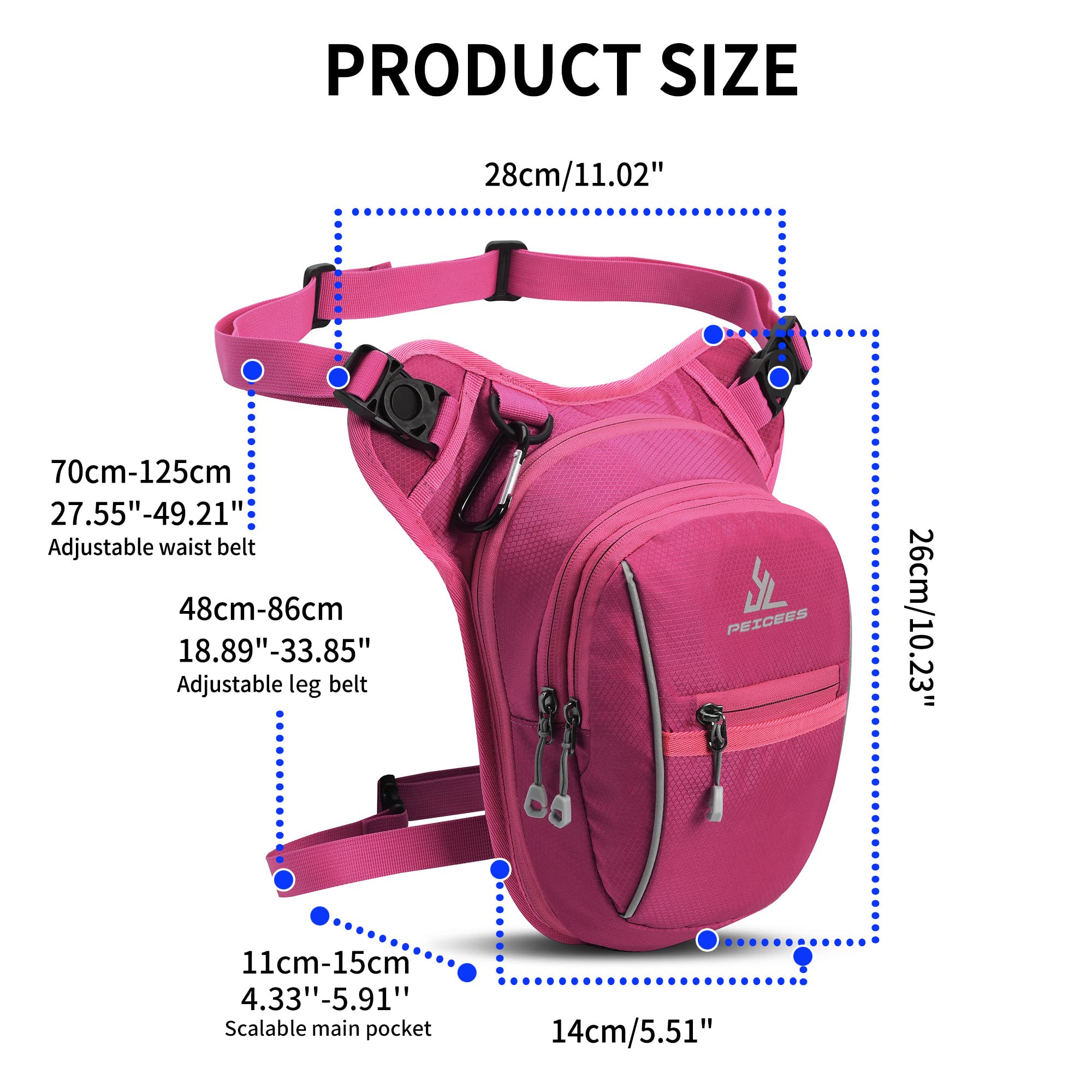 Foto 6 pulgar | Bolso De Pierna De Nailon Impermeable Para Hombre Y Mujer - Venta Internacional.