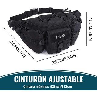 Foto 3 | Cangurera Tactica Militar Impermeable Lab.g Negro