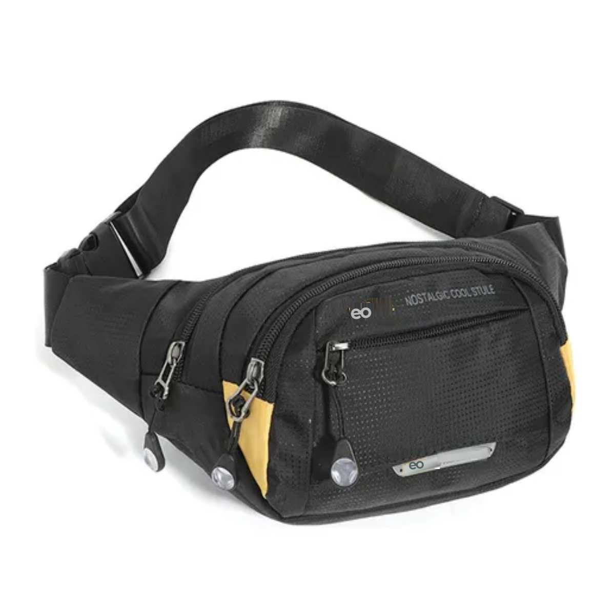 Cangurera Riñonera Deportiva Hombres  Eo Safe Imports Esi-20034 Negro