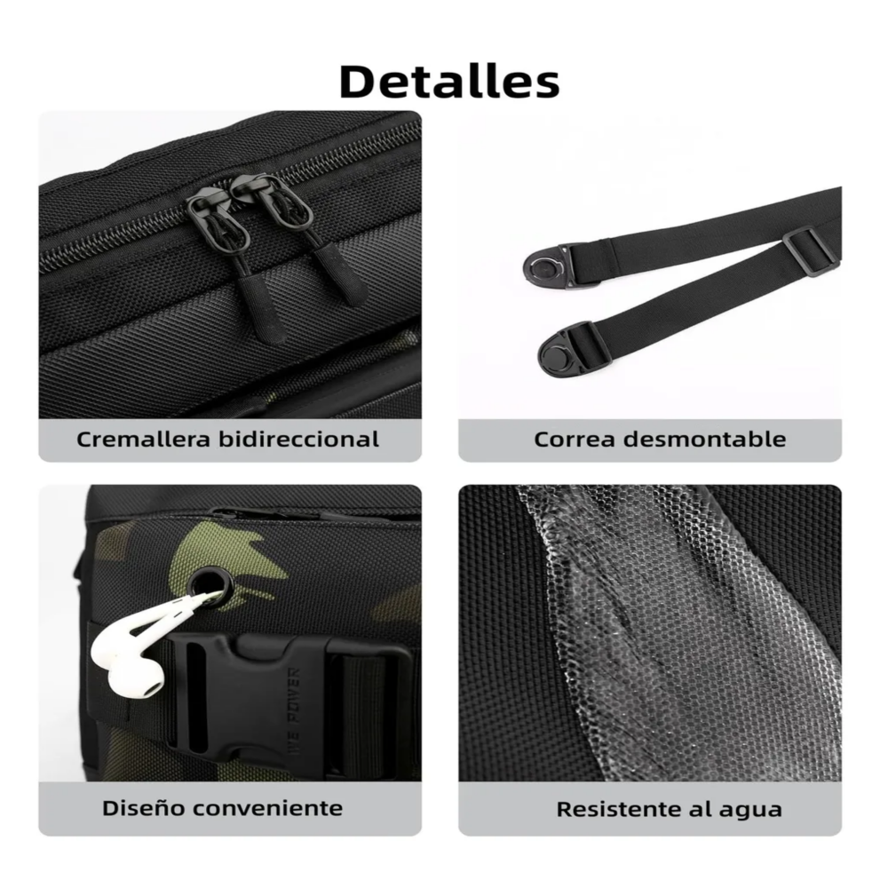 Foto 5 pulgar | Bandolera Para Hombre Crossbody  Lab.g  Negro