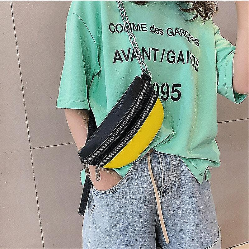 Foto 3 pulgar | Riñonera Fanny Pack Huoguo Chain Pack Tipo Banana Para Mujer - Venta Internacional.