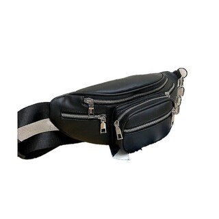 Foto 1 | Riñonera Huoguo De Piel Sintética Para Mujer Y Hombre Color Negro - Venta Internacional.