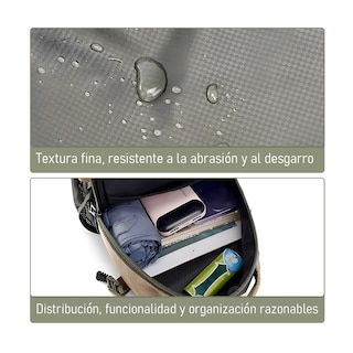 Foto 3 | Mochila Mariconera Pechera Impermeable Verde Musgo