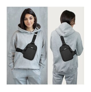 Foto 4 | ''bolsa De Pecho Impermeable Moda Calidad Unisex Negro ''