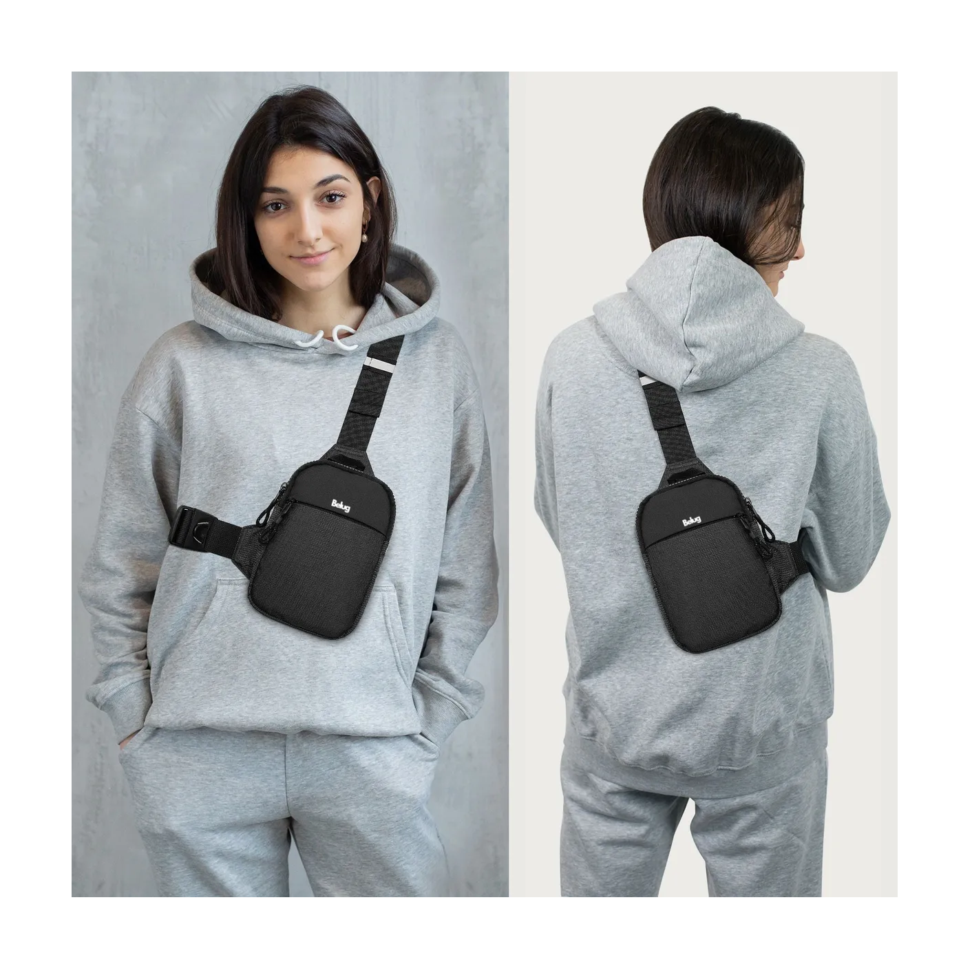 Foto 5 pulgar | ''bolsa De Pecho Impermeable Moda Calidad Unisex Negro ''