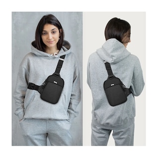 Foto 4 | ''bolsa De Pecho Impermeable Moda Calidad Unisex Negro ''