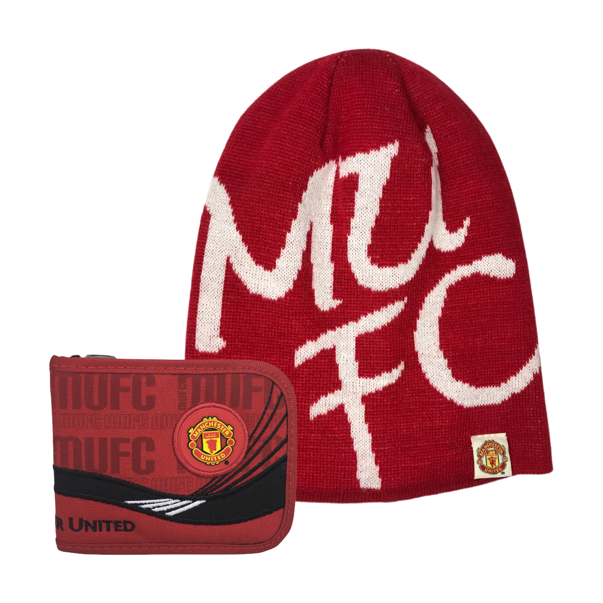 Foto 1 | Kit Del Manchester Bonete Con Cartera Color Rojo Con Blanco