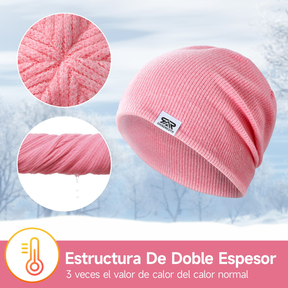 Foto 3 pulgar | Gorro Wünd Rosa para Mujer