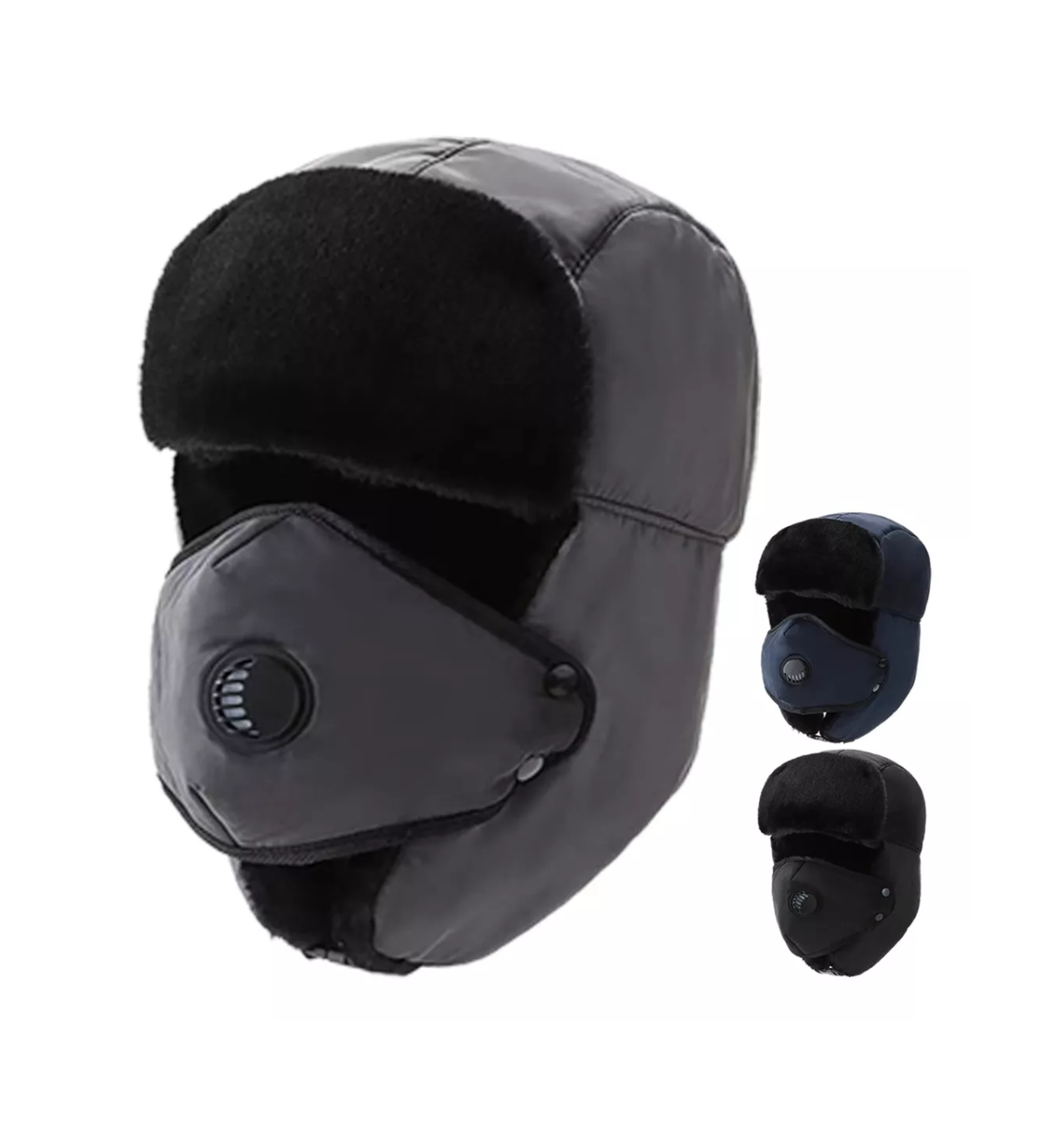Foto 2 | Gorro Esquí con Protección Orejas y Rostro Unisex Gris