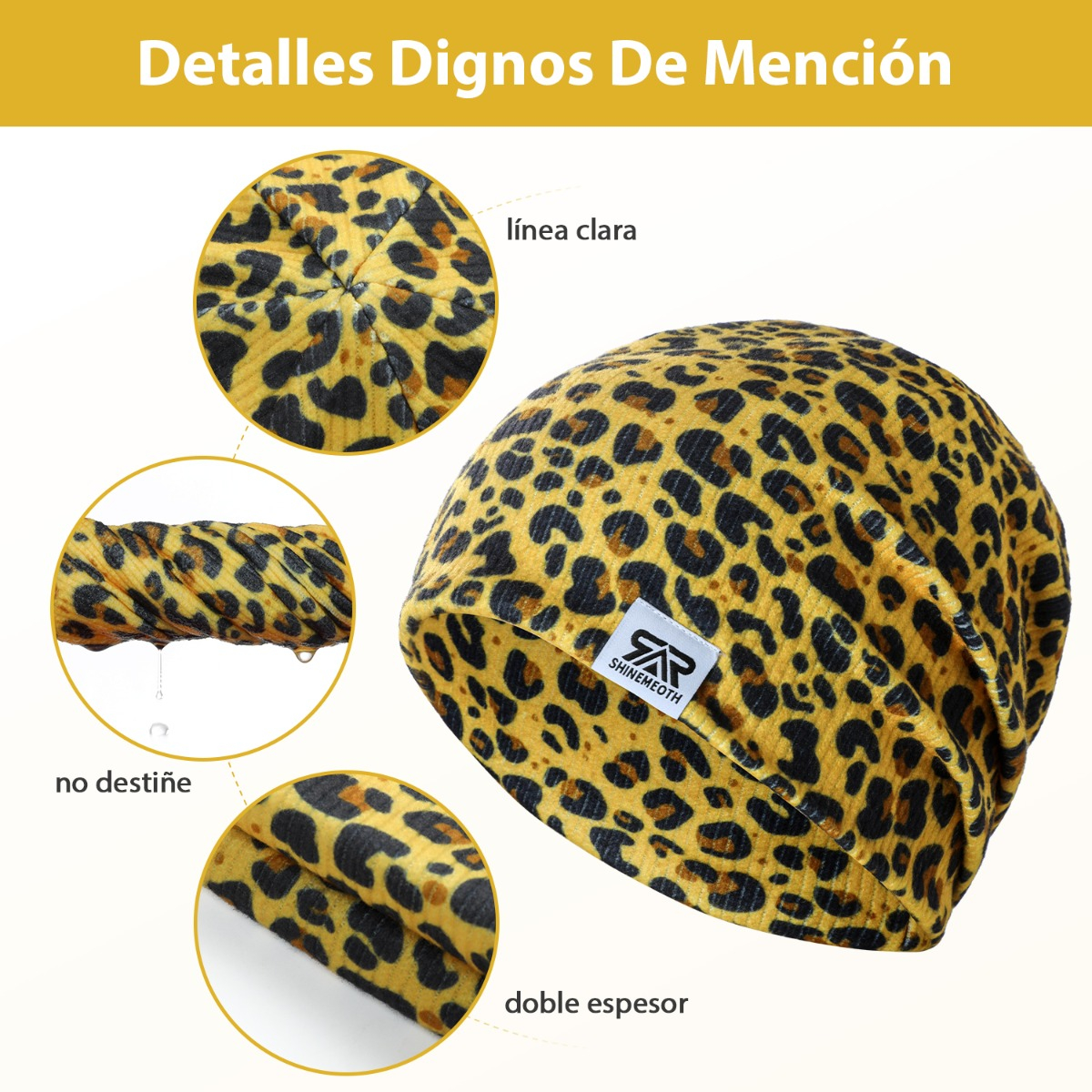 Foto 4 pulgar | Gorro Tejido Hipster Unisex para Invierno Aimal Print