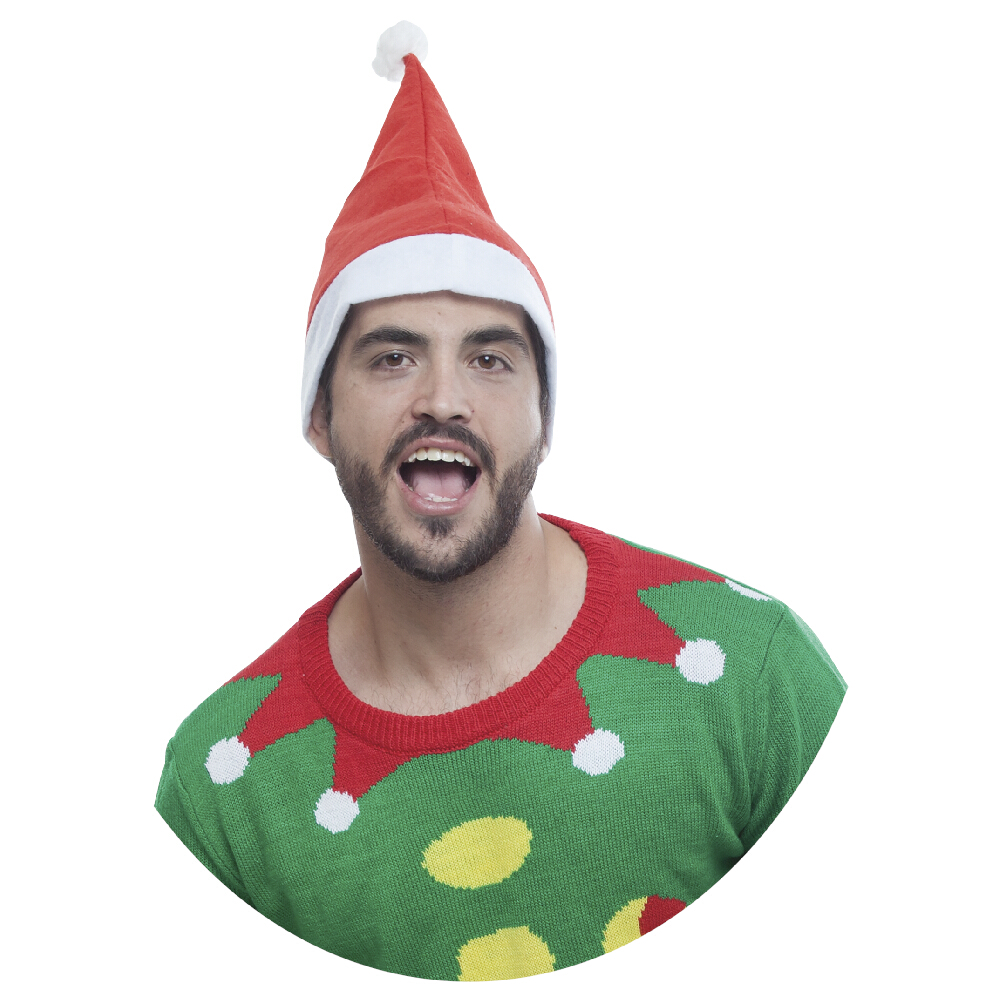 Juego De Tres Piezas De Gorro De Santa Rev Sombreros Navideños Papá Noel Ideal Festivales De Navidad