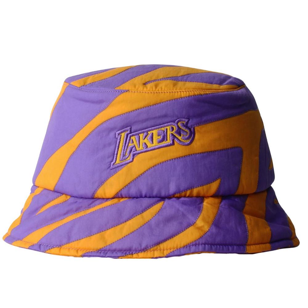 Foto 2 pulgar | Gorro Mitchell & Ness Quilted Bucket Lekers Nba Naranja